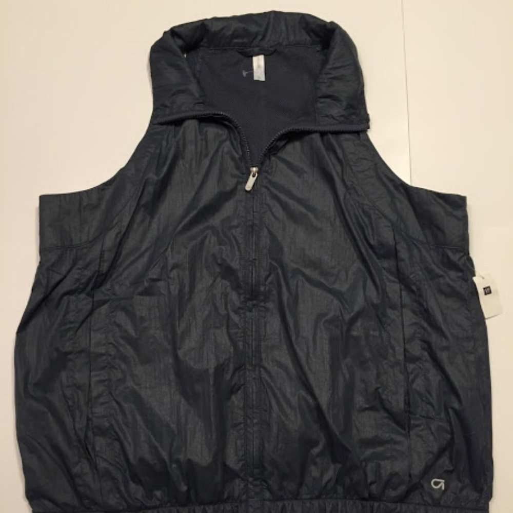 Gap Body Fit Women's Lined Gray Nylon Vest Large